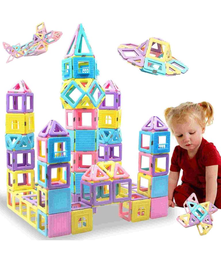 Magnetic Tiles Building Blocks 3D Construction Educational Toys Set – 102 pcs